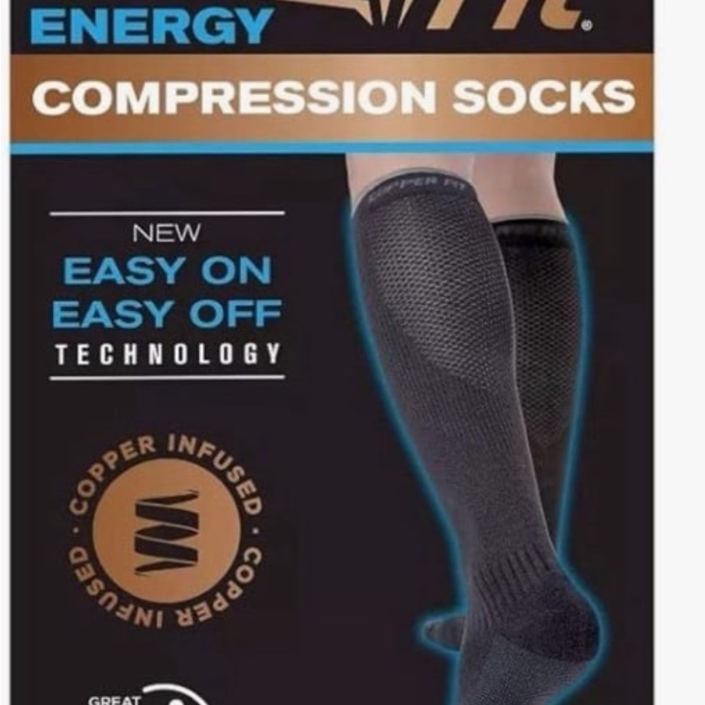 Energy Zone‎ Black Athletic Compression Socks